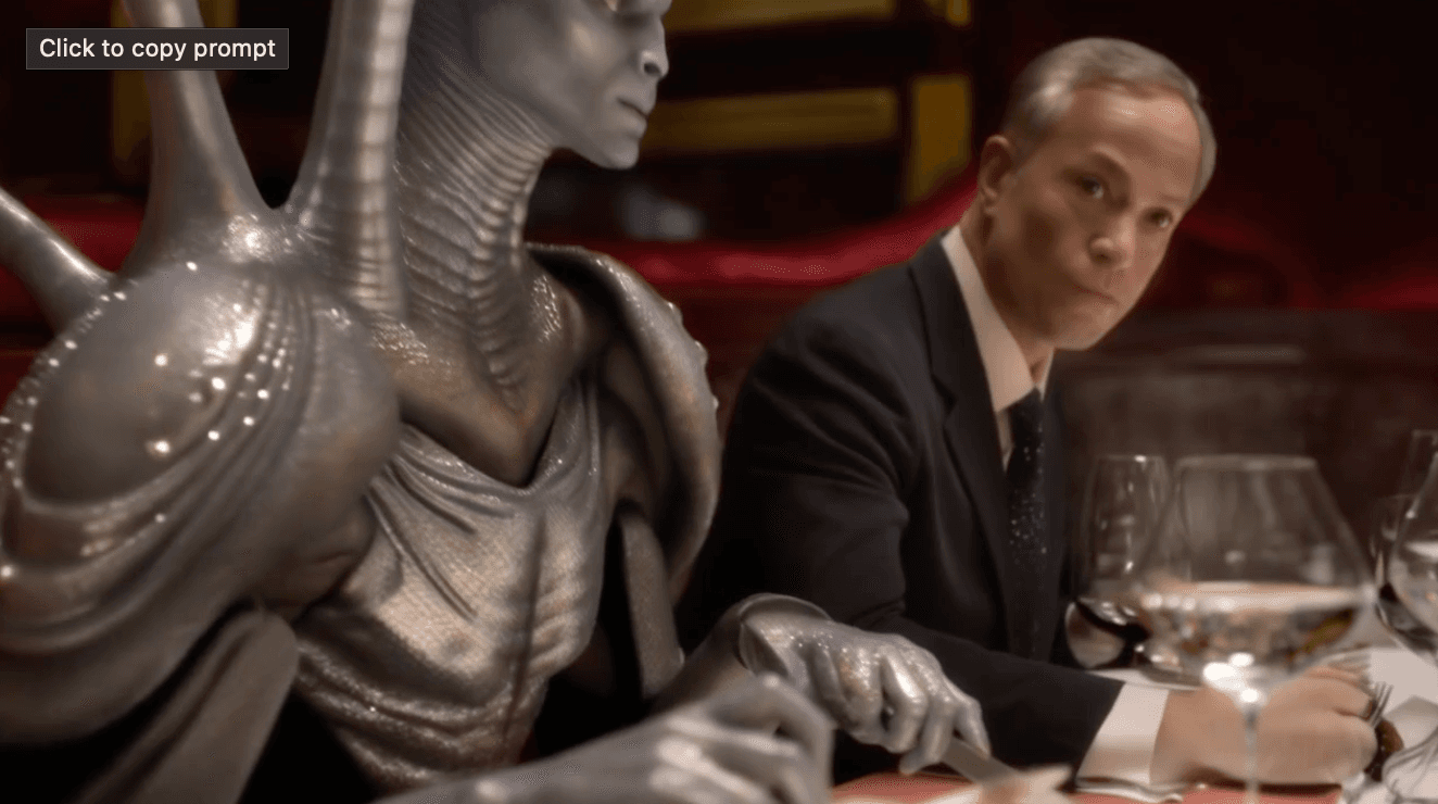 Aliens at Fine Dinner
